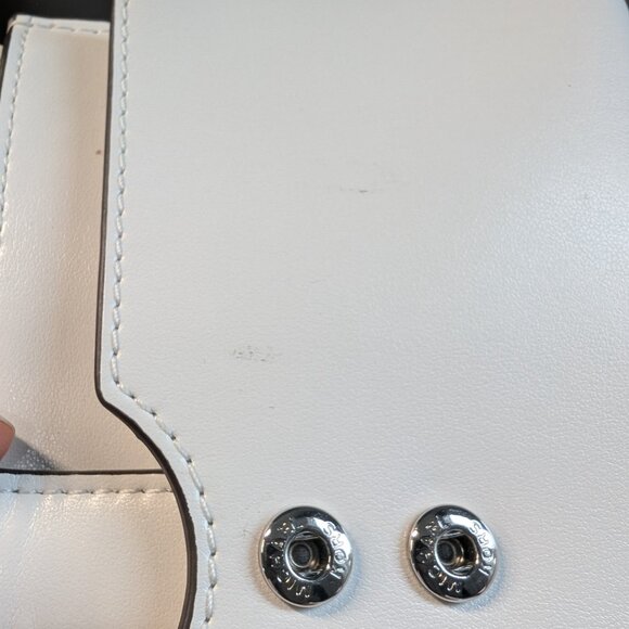 Michael Kors Jet Set Travel Large Double Zip Leather Wristlet Optic White Color - Picture 4 of 4